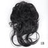 Synthetic bun wig fluffy hair ring ball head